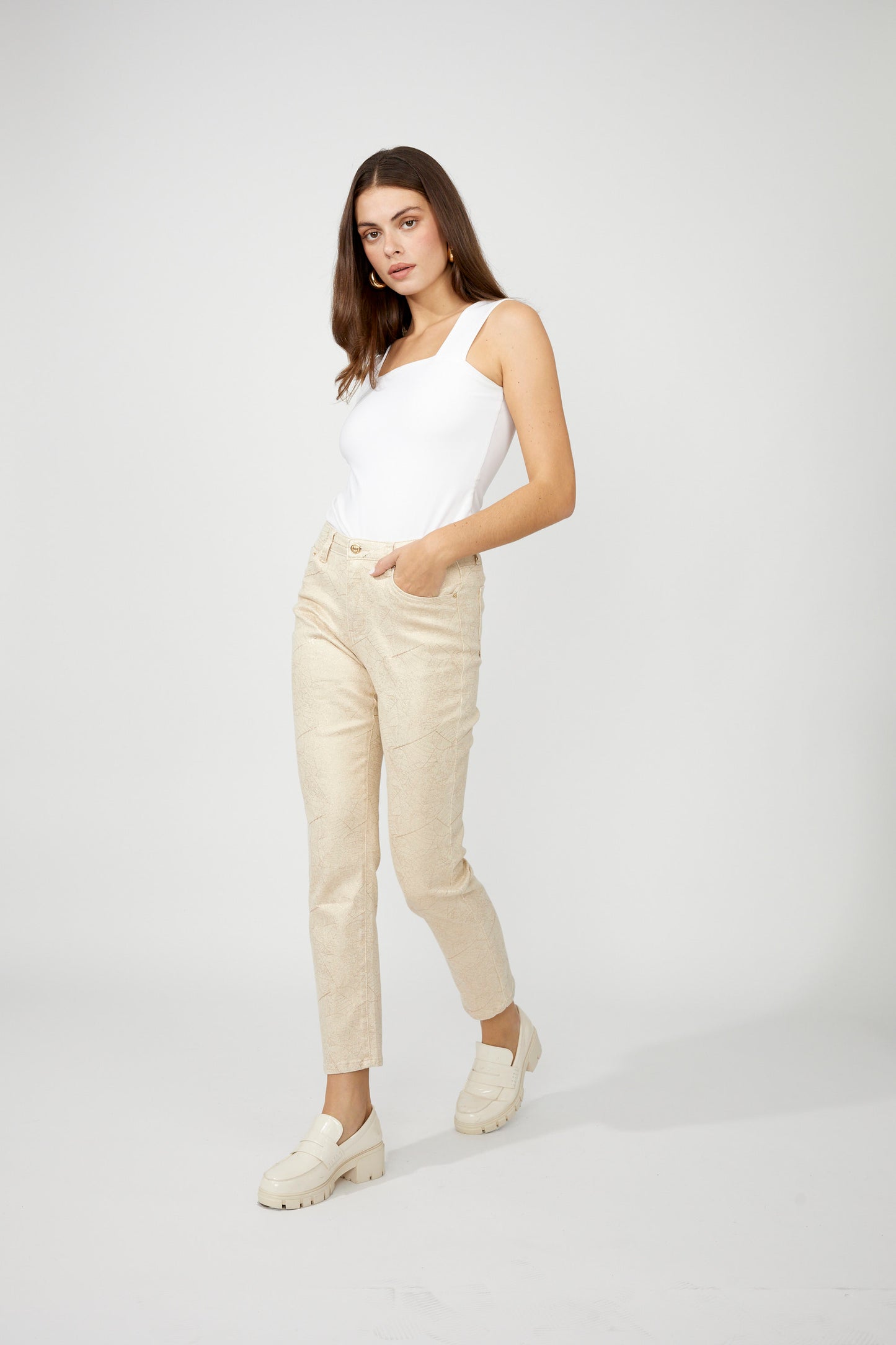 Casual Abstract Slim Pants