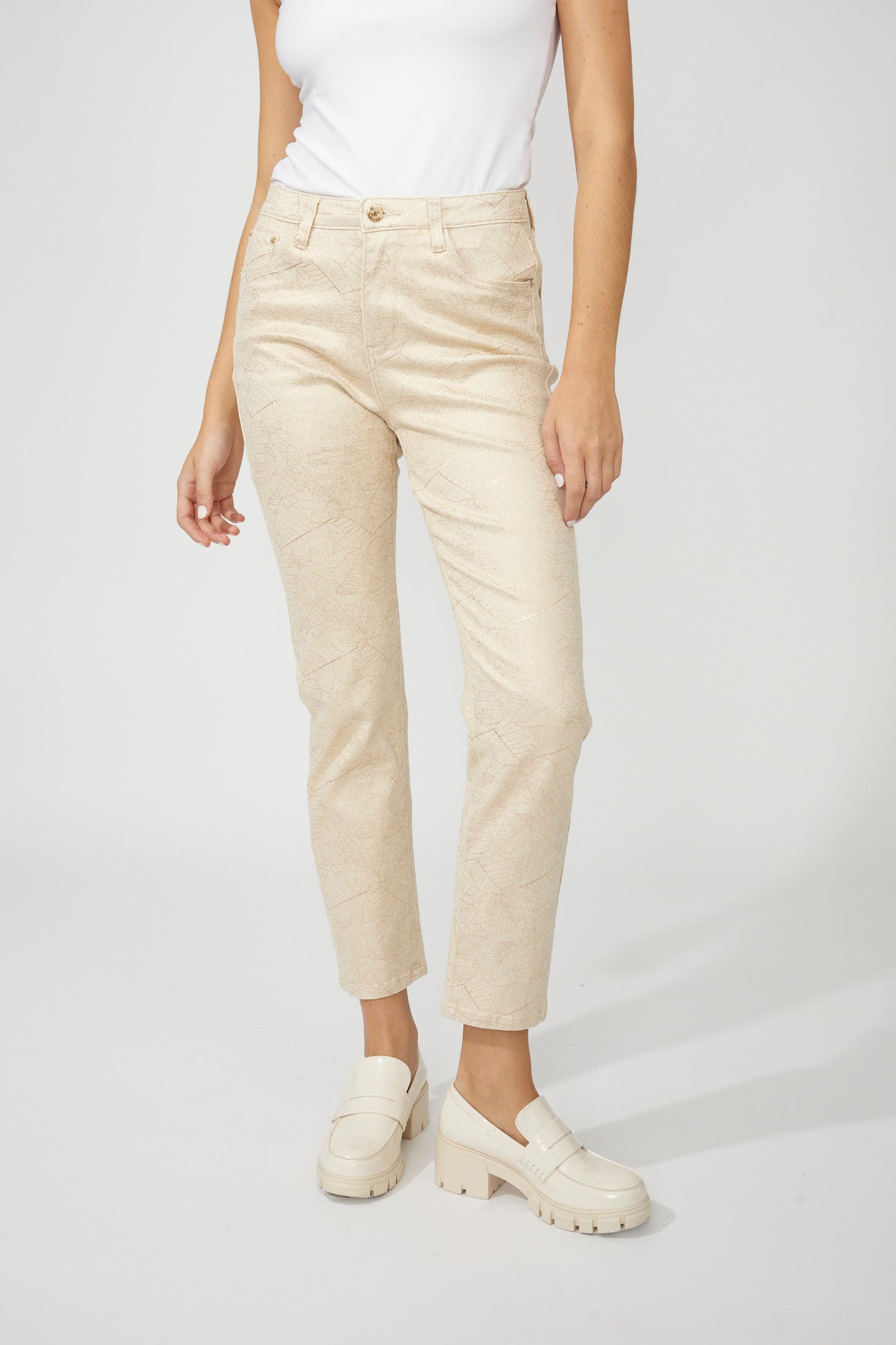 Casual Abstract Slim Pants