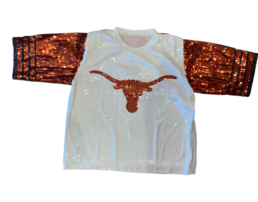 Texas Longhorn Bling One Size Tee