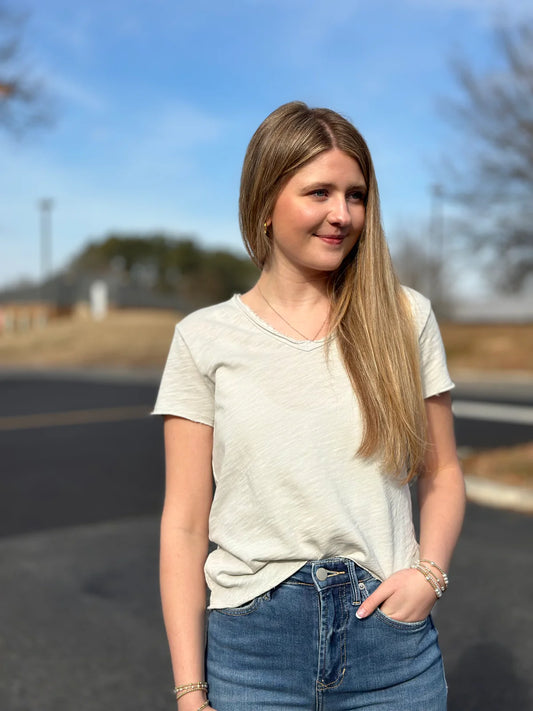 Vanya Slub Dawn Blue T-Shirt