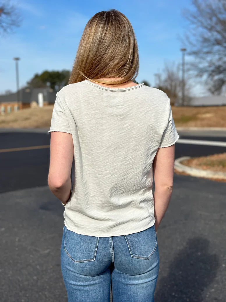 Vanya Slub Dawn Blue T-Shirt