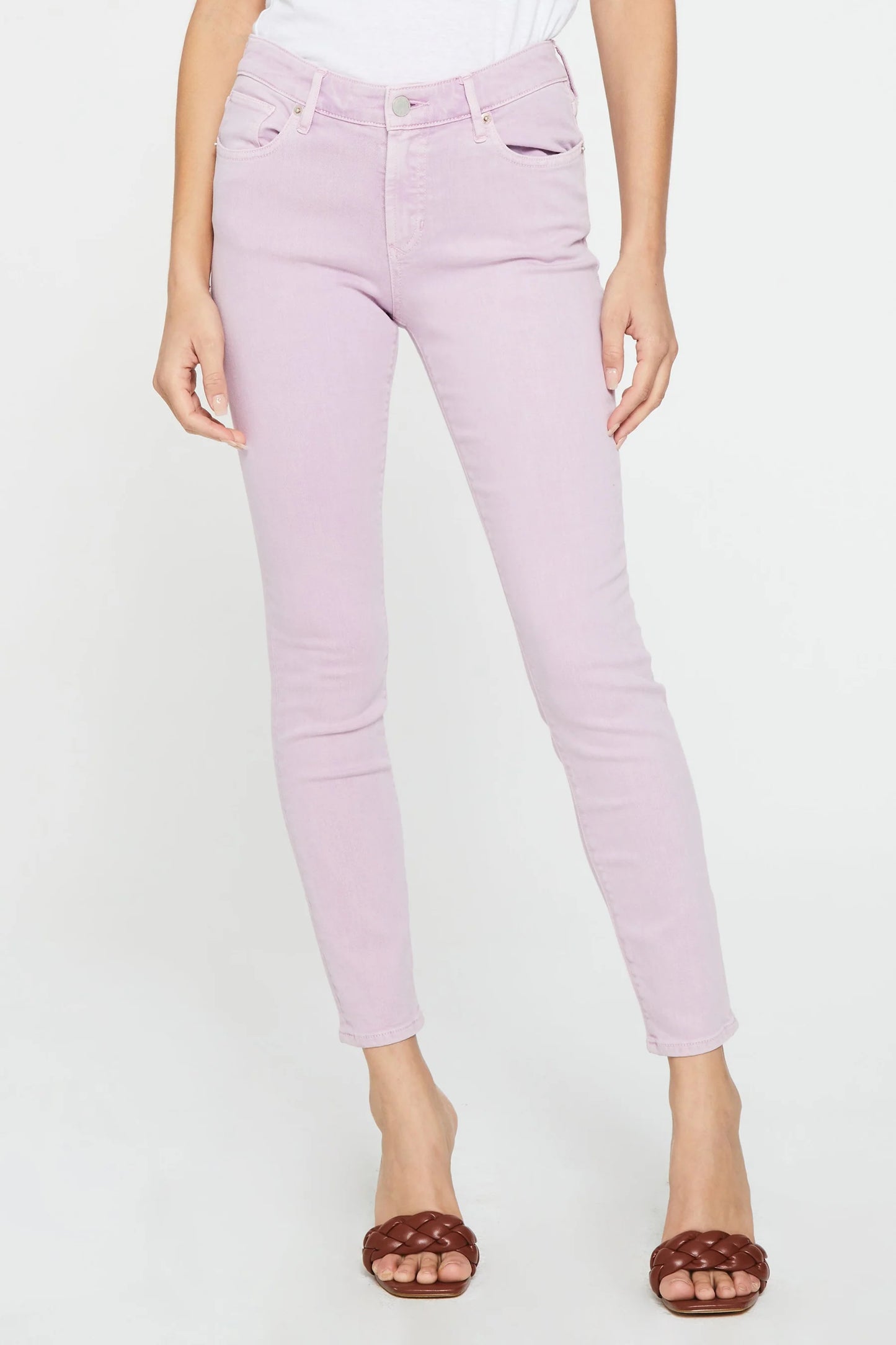 Gisele High Rise Ankle Lavender Pink Skinny Jeans