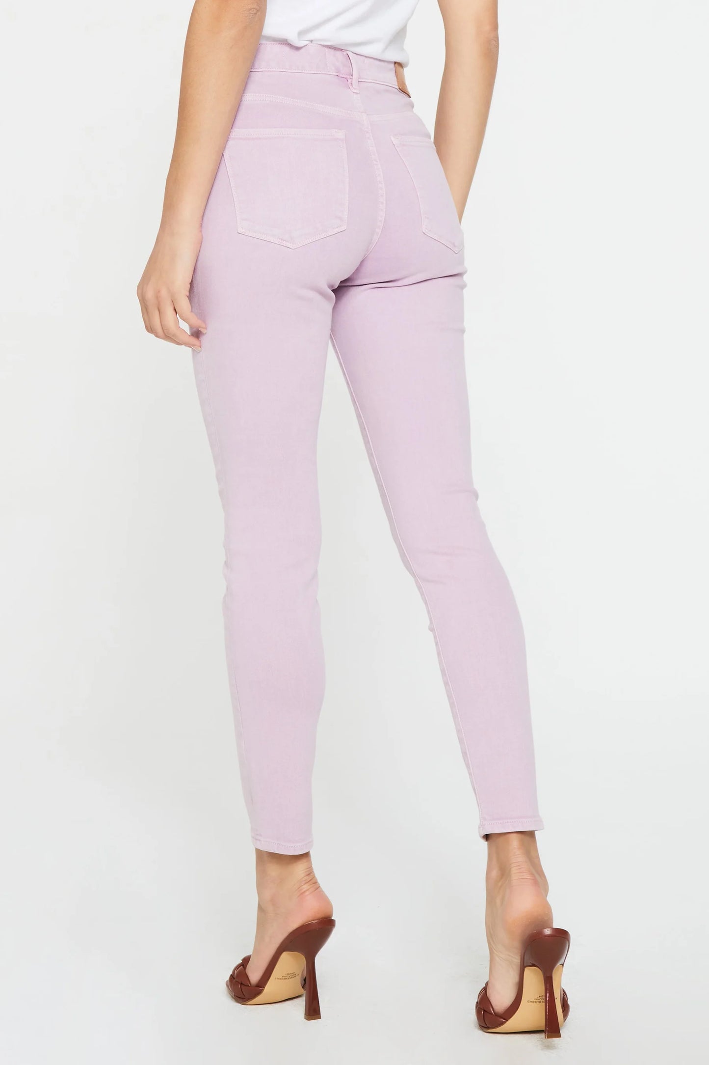 Gisele High Rise Ankle Lavender Pink Skinny Jeans