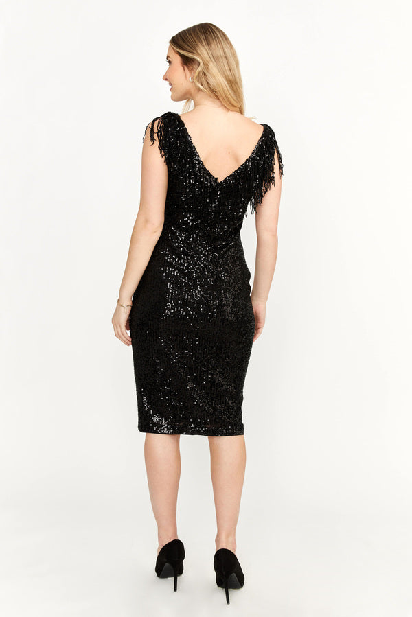 Frank Lyman All-Over Sequin Gown 239809U